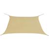 vidaXL Parasole a Vela in Tela Oxford Quadrato 3,6x3,6 m Beige