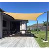 AXT SHADE Vela Ombreggiante Quadrata 2,5x2,5m Tenda a Vela Traspirante e Protezione Raggi UV per Esterno Terrazza Giardino-Sabbia