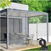 MIKOTR Tende da Esterno, Gazebo Pergola Patio Teloni Pannelli Laterali Trasparenti con Porte a Cerniera, Tende Telone Trasparente Impermeabili, Teloni PVC, con Occhiellati(420x250cm(13.8 * 8.2ft))