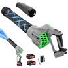 Nexalite Soffiatore a Batteria 21V con 2 Batterie 4.0Ah, Motore Brushless 900W,257 km/h,16.4 m³/min, 3 Velocità, Maniglia Rotante 180°, Soffiatore Elettrico per Giardino,Prato,Cortile