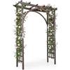 COSTWAY Arco da Giardino, Pergolato per Rampicanti con Tetto Piatto