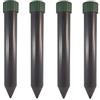 Grabacz Repellente a Ultrasuoni per Talpe, Roditori e Serpenti - Dispositivo da Giardino a Batterie D, 400 Hz, Copertura 600 m², Impermeabile ed Ecologico (6, Nero)