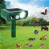 PQETBV Dissuasore Gatti, Repellente per Volpi Ultrasonico Solare con Luce LED, 8m 120° Dissuasori per Piccioni Giardino IPX4 Impermeabile per Gatti Martore Volpi Cani Procioni (510B)