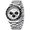 MEGALITH Orologio Uomo Cronografo Grand: Quadrante 43mm Lettura Nitida | Orologio Bracciale Impermeabile in Acciaio Inossidabile con Data Luminosa - Regalo per Lavoro e Quotidiano