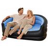 Qnbonrich Divano gonfiabile a 2 posti, 140 x 84 x 70 cm, comodo e portatile, con superficie in velluto, per campeggio, soggiorno, gioco (blu)