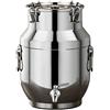 aliooila fusto bidone acciaio per olio 2.5 litri con rubinetto latte tappi latta acciaio inox contenitori acciaio inox per alimenti distributore di bevande for conservare liquidi e solidi(capacity,2.5L)