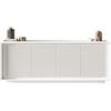 Web Convenienza Madia con 4 Ante Made in Italy - Credenza Contenitore Collezione Sky per Soggiorno Cucina Ingresso Sala da Pranzo Mobile Design moderno originale - Bianco laccato opaco