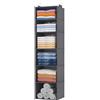 Lifewit Organizer Armadio da Appendere con 6 Ripiani e 2 Ganci Robusti, Ripiani per Armadio Interno, Organizzatore Pieghevole, Contenitori per Vestiti, 110 cm (H), Grigio