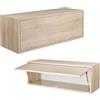 PLATAN ROOM Armadio pensile 100 x 35 x 35 cm, pensile da cucina pieghevole per bagno, corridoio, soggiorno (rovere Sonoma) (PW 100)