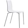 Scab Set 4 Design Alice Chair Sedia con Gambe cromate e scocca tecnopolimero Lino