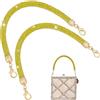 PH PandaHall 2pz Catena Corta per Borse con Strass Giallo 31cm | Maniglia per Borsa in Cristallo Scintillante, Cinghie di Ricambio per Borsetta Borsa a Spalla a Mano Portafogli