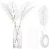 PATIKIL 24 Piume di Struzzo Naturali 10-12 Pollici / 25-30 CM Grande Kit di Piume di Struzzo per Artigianato, Vaso, Decorazione Casa, Matrimonio, Festa, Composizione Floreale (Bianco)