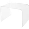 Owneed Sgabello in acrilico, 32 x 23 x 23 cm, sgabello da doccia in acrilico, sgabello da bagno per bambini, fino a 50 kg, adatto per doccia, soggiorno, camera da letto, studio (trasparente)