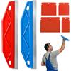 Maylatte Paint Trim Guard Set di 2 raschietti per carta da parati (blu/rosso) + 4 spatole in plastica, detergente per bordi colorati per pittori, spatola per colla per carta da parati, per pareti