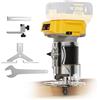 Samvinor Strumento router cordless compatibile con batteria DeWalt 20 V (batteria non inclusa), motore brushless da 800 W 30.000 giri/min 6 velocità, regolazione della profondità, guida dei bordi per