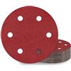KONGMING 25 Pezzi Dischi Abrasivi 225 mm Grana 100 6 Fori Carta Vetrata per levigatrice per muro