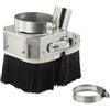 TONIXY Scarpa antipolvere per macchina per incisione del legno, 80 mm, in acciaio | Corpo in acciaio inox, doppia porta a battente, attacco mandrino da 80 mm, antiruggine, lunga durata