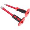 ifundom Set di Scalpelli da Muratura 30cm, Testa Piatta e Punta | Acciaio al Cromo Vanadio, Impugnatura in Pvc, per Cemento e Mattoni, Tagli Precisi e Alta Durata