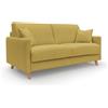 Divani.Store Edgar divano letto matrimoniale in tessuto felis impermeabile giallo 200 cm (mat. 160x197)