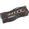 Milescraft 1312 Blocco per trapano portatile, con guide per trapano per 6 delle dimensioni più comuni di punte da trapano imperiali, accessorio per utensili di precisione