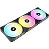 Corsair iCUE Link QX120 RGB Cupola Magnetica da 120 mm Ventole - Tripla Ventole Starter Kit con iCUE Link System Hub - Nero