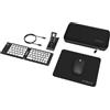 Celly, Kit Travel con Tastiera e Mouse Wireless, Set Completo per Lavorare Ovunque con Custodia Rigida in EVA, Tastiera Pieghevole, Mouse Senza Fili, Cavo USB-C, Supporto Smartphone e Tappetino, Nero