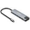 Nilox, Docking Station 8-in-1, con 2 porte HDMI, 3 USB 3.1, 1 USB 2.0, 1 porta Ethernet Gigabit, 10/100/1000Mbit, 1 USB-C Power Delivery (fino a 100W), Grigio
