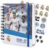 Grupo Erik Real Madrid Diario Scuola 2026 2027 - Agenda Giornaliera | Scuola Superiore e Medie, Diario Scolastico, Copertina Rigida, Divisori Illustrati, 11 Mesi, 14 x 16 cm