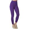 CzSalus Pantaloncino Lungo Termico Leggings Snellente Anti-Cellulite (Viola, M)