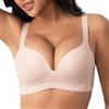Fittingirls Reggiseno Donna - Senza Ferretto Seamless Scollo a V Profondo Push Up, Cinghie Regolabili con Sostegno Alto, Comodo per Uso Quotidiano