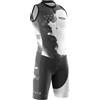 VOXCAUTQ Combinazione Triathlon Uomo Senza Maniche | Trisuit per Ciclismo, Corsa e Nuoto | Body Intero in Lycra Traspirante con Fondello Italiano