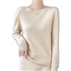 Generico Maglione in Cashmere da Donna, Maglione Lavorato A Maglia in Lana Merino Autunnale, Elegante, Tinta Unita, Girocollo, Manica Lunga, Morbido E Caldo, Pullover Invernale in Lana