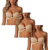 Generico Reggiseno senza spalline, da donna, con chiusura frontale, push up, senza spalline, con spalline rimovibili, coppe lisce, taglio basso, biancheria intima per abiti, top e camicette
