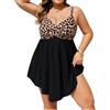 Hanna Nikole Costume da bagno intero da donna, taglie forti, push-up, controllo pancia, monokini incrociato, costume da bagno con spacco, costume da bagno con pantaloncini da bagno, 50 Di Più