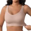 Fittingirls Reggiseno Plus Size Senza Cuciture Invisibile Total Coverage Push-up con Spalline Regolabili, Comfortevole e Adatto a Tutte Le Taglie per Uso Quotidiano