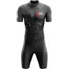 VOXCAUTQ Tuta da Triathlon a Maniche Corte da Uomo,Ciclismo Body Skinsuit All'aperto Sportswear Abbigliamento Triathlon per Nuoto/Corsa/Ciclismo+Polarizzati Occhiali da Ciclismo
