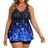 Vuncio Costumi da Bagno Due Pezzi Donna Curvy Sexy Taglia Forte Costume 2 Pezzi Donna Contenitivo Sportivi Mare Spiaggia Piscina Tankini Bikini