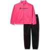 Champion Legacy Legacy Back to school Tracksuits G - Polywarpknit Full Zip Tuta sportiva, Fucsia/Nero, 11-12 anni Bambina FW23