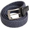 BS BOTTEGA DEL SARTO Man in Italy Bottega Del Sarto Cintura Uomo Intrecciata Blu con Dettagli Neri con Fibbia Metallica