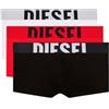 Diesel UMBX-DAMIENTHREEPACK-5.5EL A153800WIAN Boxer da Uomo, Confezione da 3, Rosso/Nero, S