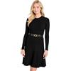 GUESS Donna Vestito Midi W5BK68Z2YJ2 Viscosa Nero XS
