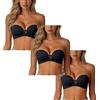 Generico Reggiseno Senza Spalline, da Donna, con Chiusura Frontale, Push up, Senza Spalline, con Spalline Rimovibili, Coppe Lisce, Taglio Basso, Biancheria Intima per Abiti, Top e Camicette