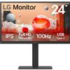 LG 24" 24BA750-B (1920 x 1080 pixel, 23.80"), Monitor, Nero