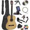 Ambre - Chitarra classica 4/4 (adulto), 7/8, 3/4, 1/2, 1/4 (bambino), con 8 accessori 3/4 neutro