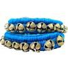 Generic Ghungroo indiano classico fatto a mano in ottone blu 1 linea (10 campanelle) corda di cotone Ghungru per Kathak, Bharatnatayam Dance - Confezione da 1 paio
