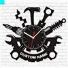 HCLRIU Orologio da Parete Personalizzato per Garage con Testo Personalizzato Adatto per Garage Officine e Cantine Accessorio Decorativo per Meccanici Ingegneri e Falegnami
