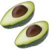 Funzhan 2 pezzi Artificiale Avocado Verdura Decorazione Finta Realistica Verde Mezzo Avocado Frutta Falso Realistico Cibo per Cucina Simulazione Casa Festa Festival Tavolo Modello