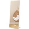 Vasemouh Specchio da Parete o da Terra con Cornice di PVC Bianca 140x51cm