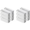 LatoYard Set di 6 scatole impilabili 24 x 18 x 9 cm (12) | Design impilabile salvaspazio, si adatta a piccole aree, struttura in plastica, set da 6 pezzi, uso domestico e ufficio