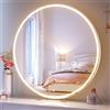 SONNI Specchio da trucco con illuminazione, 80 cm, rotondo, con presa di